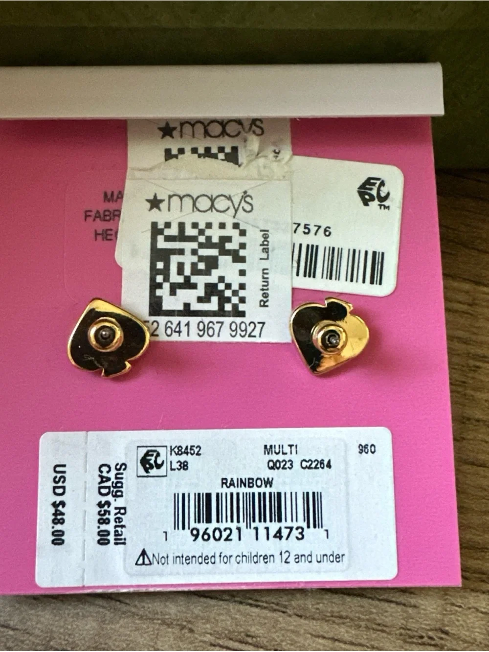 Kate Spade Multicolor Crystal Dome Stud Earrings